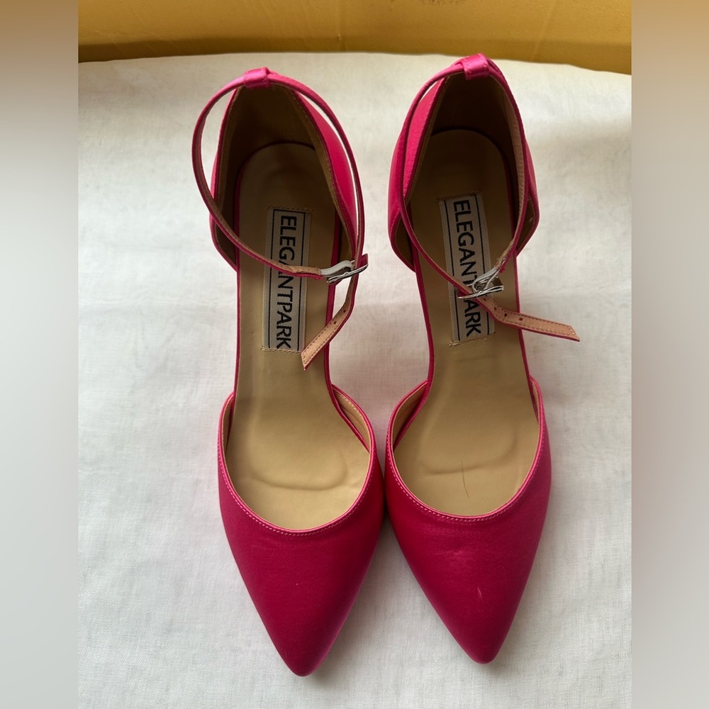 ElegantPark Women's Fuchsia Ankle Strap Heels size 7.5 #27